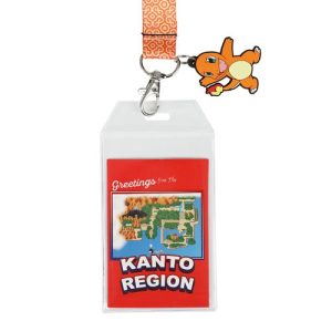 Pokemon Charmander Red Kanto Region First Partner Rubber Charm and Lanyard