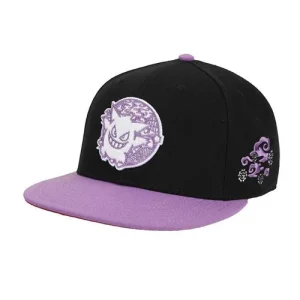 Pokemon Gengar Embroidered Flat Bill Snapback Hat - Image 6