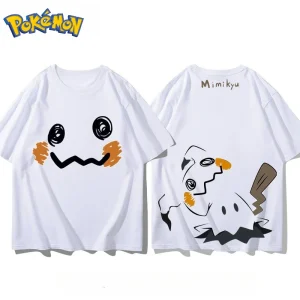 Pokémon Mimikyu Front and Rear Printed T-shirt Men's and Women's Summer New Harajuku Loose Casual Versatile Short-sleeved Top