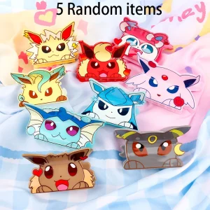 1PC/5PCSPokémon Eeveelutions Hair Clips - Image 4