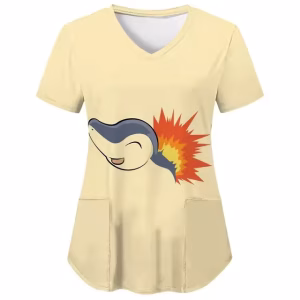 V Neck Cynaquil Pocket Nurse Scrubs