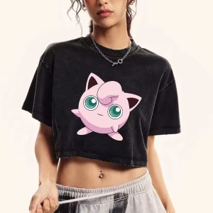 Jigglypuff Retro Crop Tops