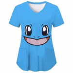 V Neck Squirtle Pocket Nurse Scrubs