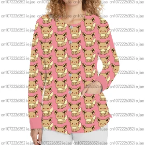 Eevees! V-Neck Long Sleeve Pocket Scrubs