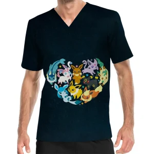 New* Eeveelutions Only! Men’s Short Sleeve Pocket V-Neck