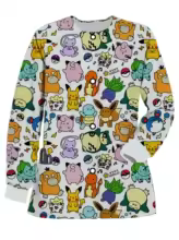 Pokemon Long Sleeve Pocket Top Scrub's