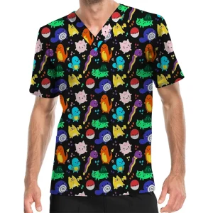 New* Derpy Pokees Men’s Short Sleeve Pocket V-Neck
