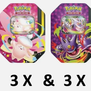 Pokémon TCG: Mega Moonlit Tin Case [Mega Gengar ex & Mega Clefable ex]